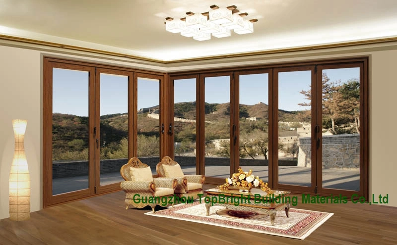 5% off Aluminium Folding Doors with Double Glazing for House