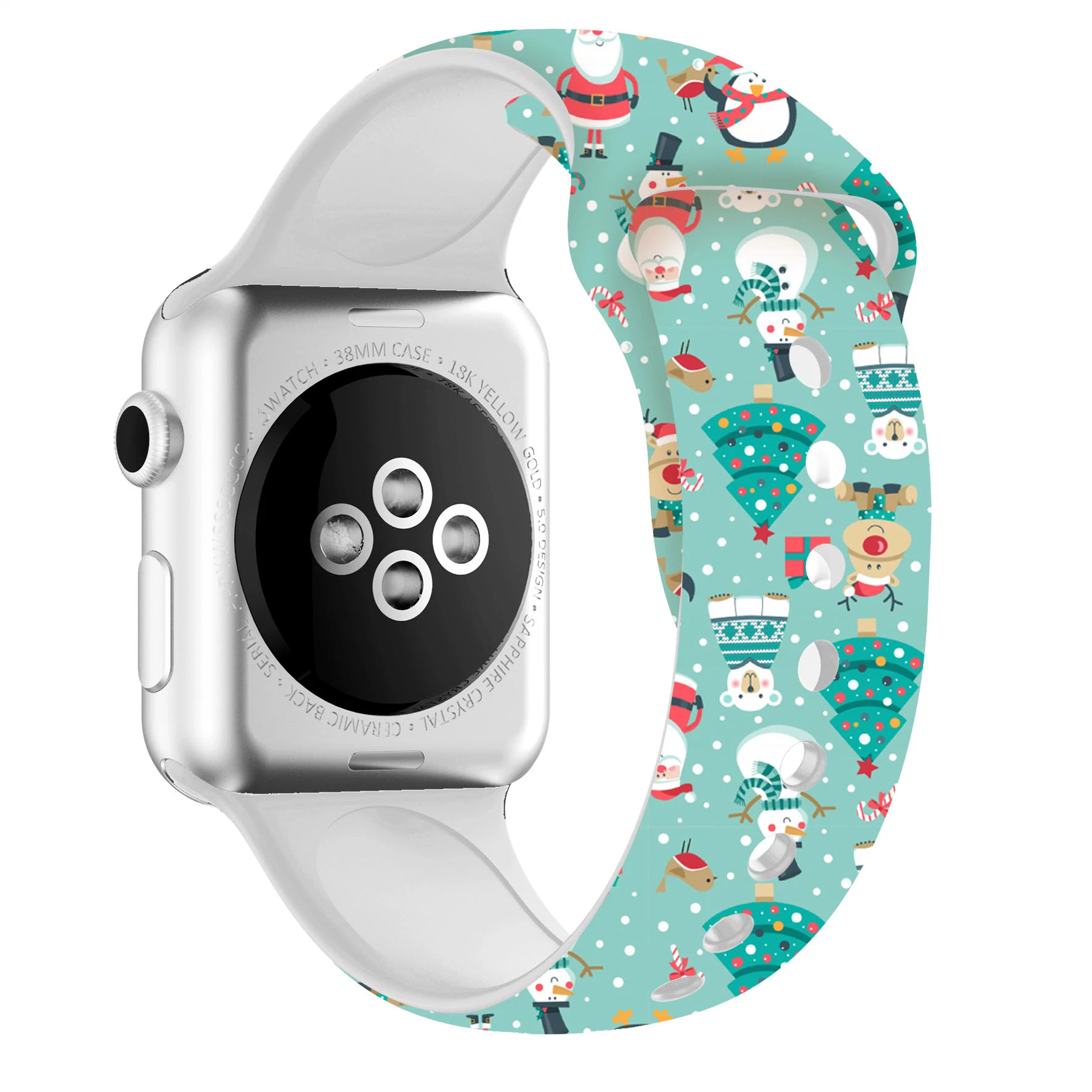 Christmas Gift Silicone Smart Watch Wrist Band Replacement Bands for iWatch 38/40mm 42/44mm