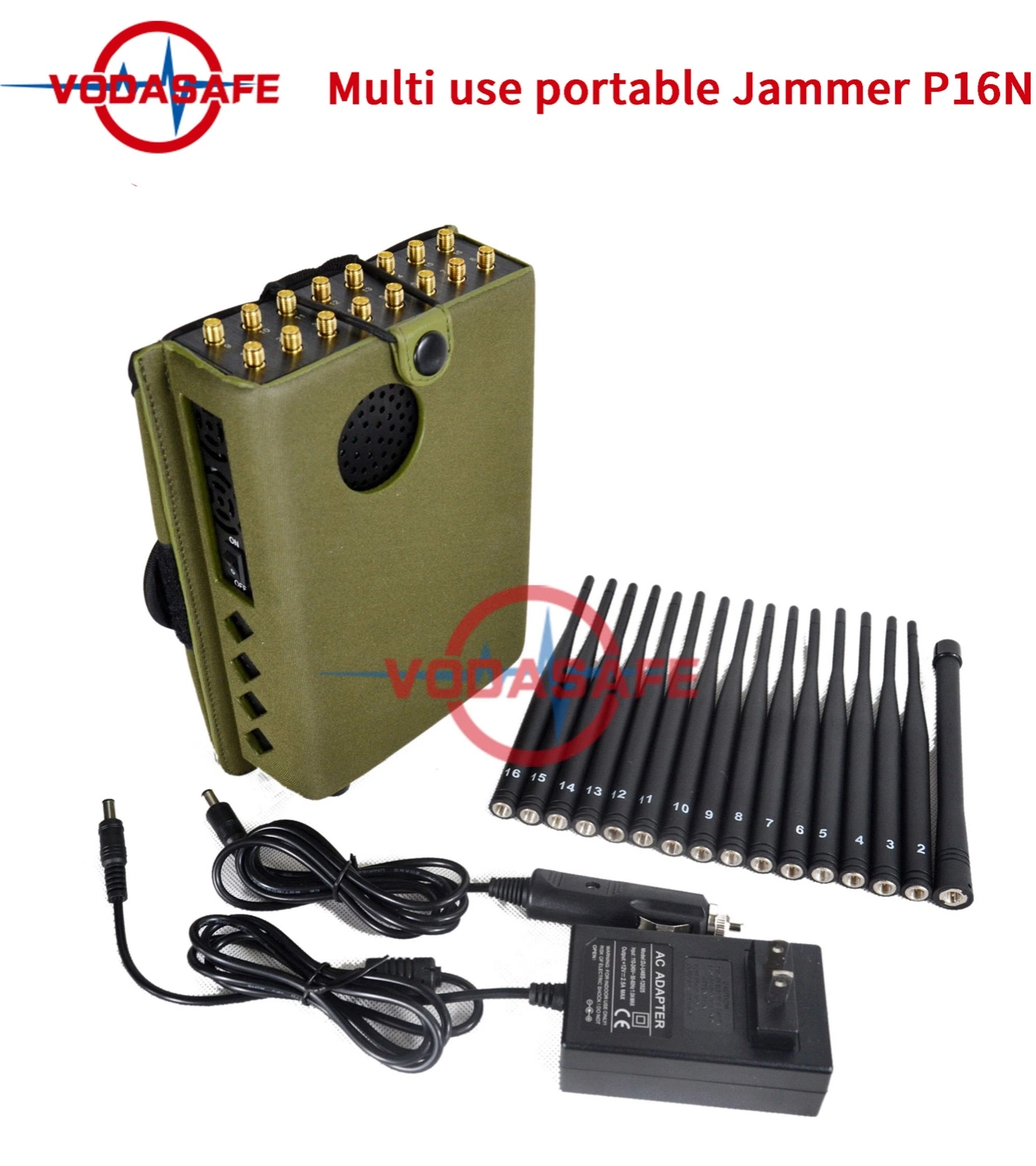 Alta Potencia Multi Bandas Portátil 16band Jammer para GPS 2g 3G 4G 5g WiFi Bluetooth