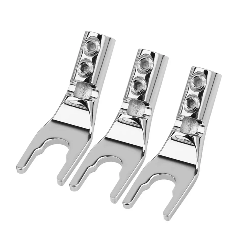 U Y-förmiger kupferbeschierter Stecker, Lautsprecherkabel, Steckverbinder CNC Bearbeitungsteile