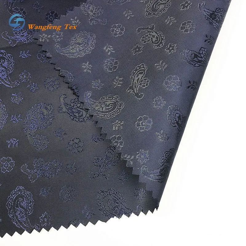 Poliéster de alta calidad 220t de tafetán forro textil tejido Logo Relieve