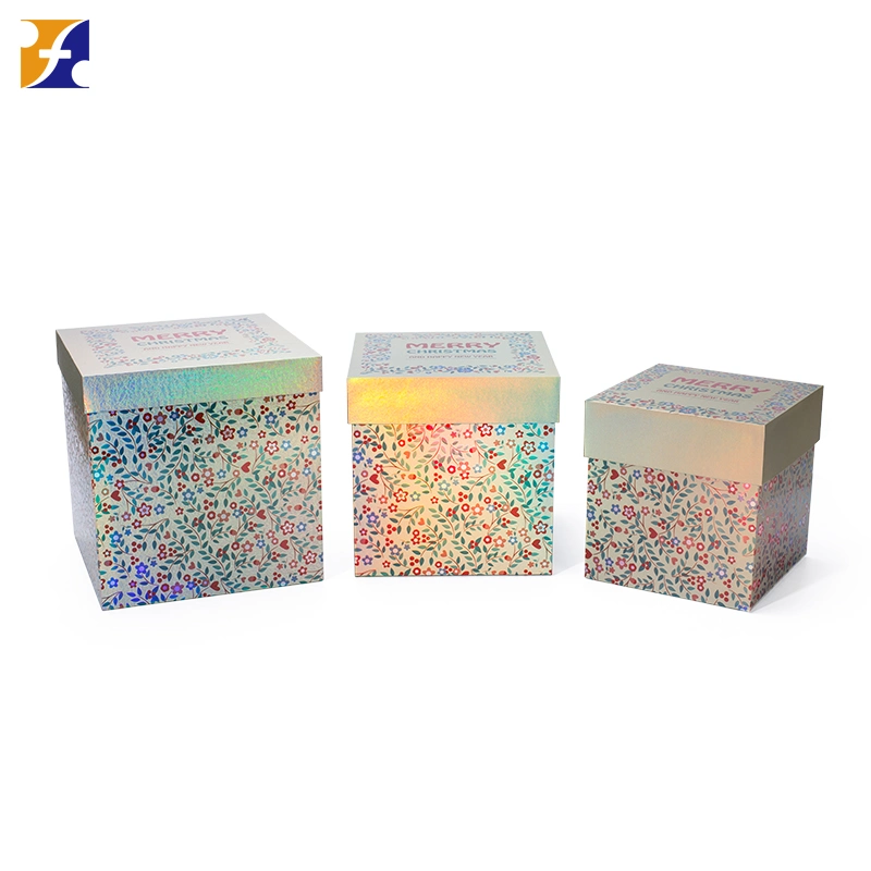 Fashion Design Printing Paper Cardboard Rigid Lid and Base Box Christmas Birthday Wedding Cosmetic Clothing Shoe Gift Storage Packaging Box Set