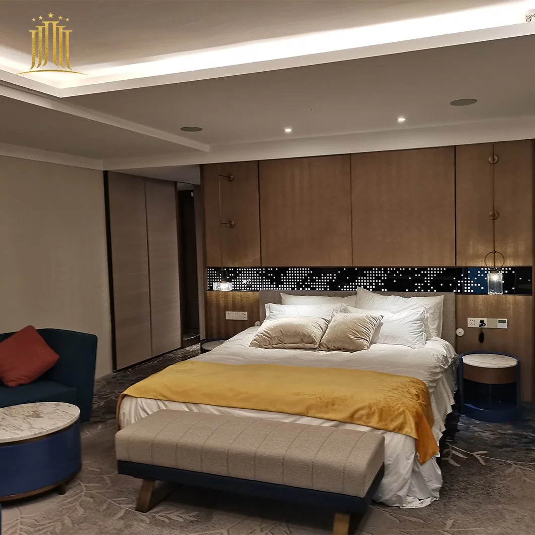 Настраиваемые цельной древесины металлическая мебель отель наборы с одной спальней гостиной шкаф диван мебель
