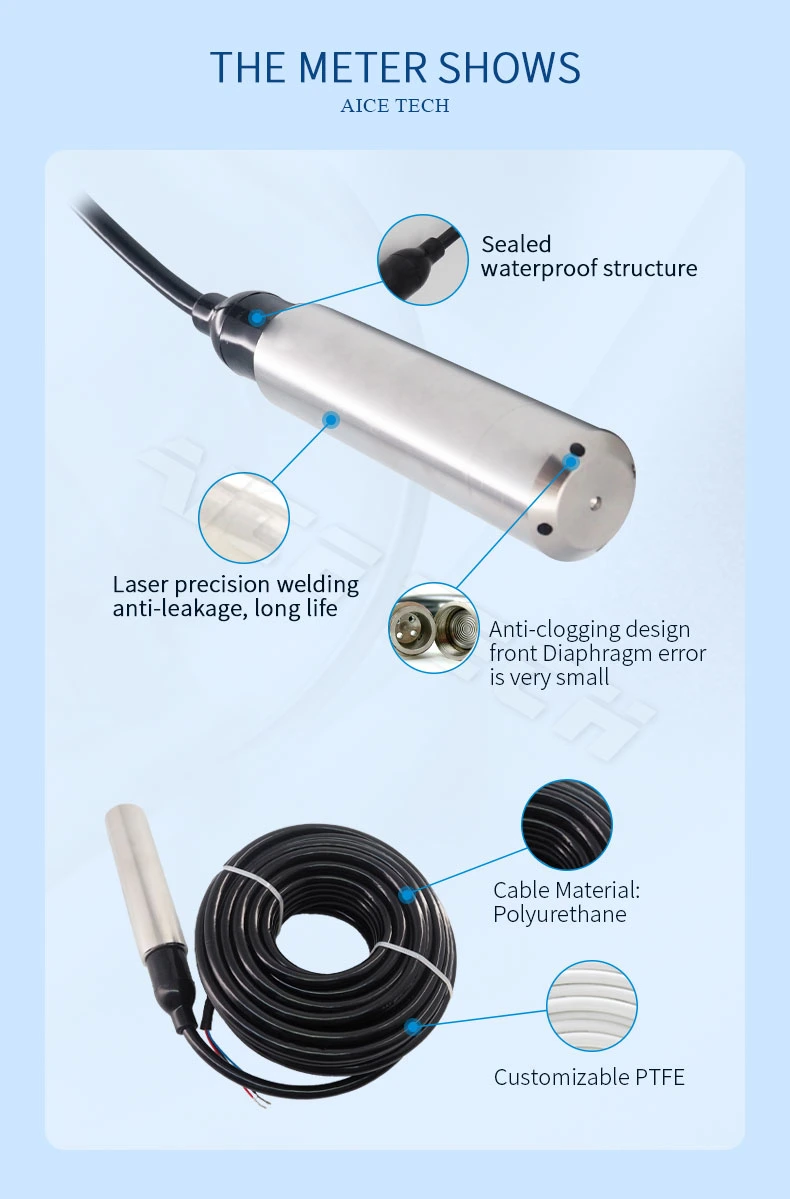 Aice Tech Hydrostatic River Tank Water Liquid Level Indicator