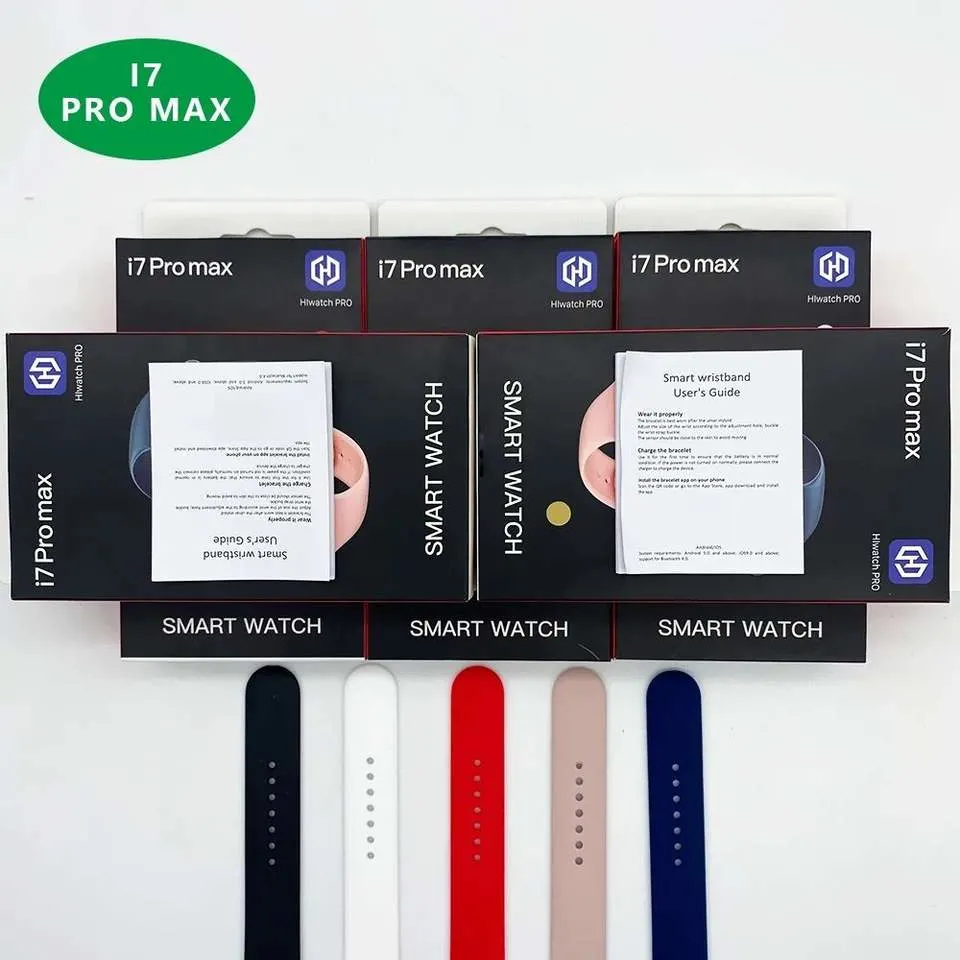 2023 الفئة السابعة من سلسلة i7 PRO Max SmartWatch الأرخص مع تقنية BT اتصل بجهاز مراقبة معدل نبضات القلب Sport Fitness Smart Watch PK T500+ IP68 مقاومة للماء
