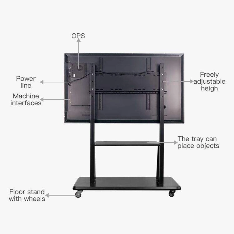 Portable 55 65 75 85 98 110 Inch 4K Hud LCD Interactive Android Windows Touch Screen Display All in One PC Smart Whiteboard Advertising for School Office Price