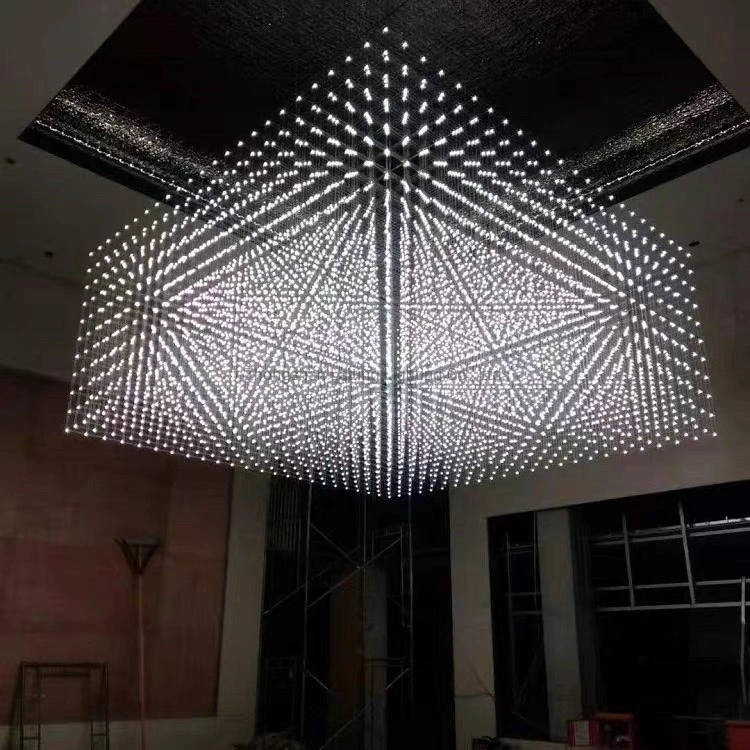 Hotel Chandelier Engineering Lighting Project Lighting Hotel Lobby Crystal Lighting Custom Made Lamp