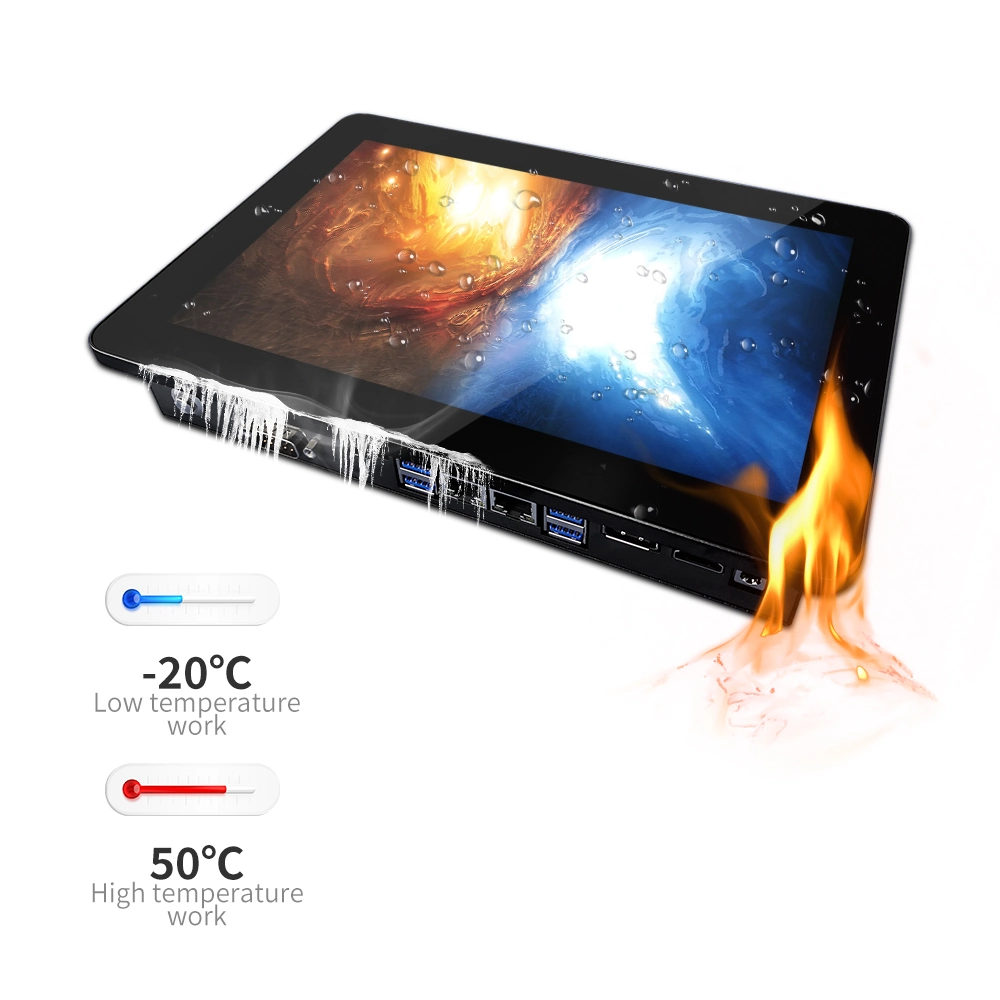 10.1 Inch 1024*600 LCD Display J6412 8GB 128GB Fully IP65 Waterproof All in One Touch Industrial PC