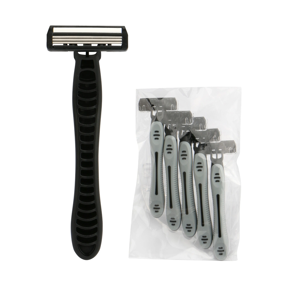 D317L Remoção de pêlos com lâmina tripla 3 PEÇAS/conjunto de máquina de barbear Segurança descartável Máquina de barbear