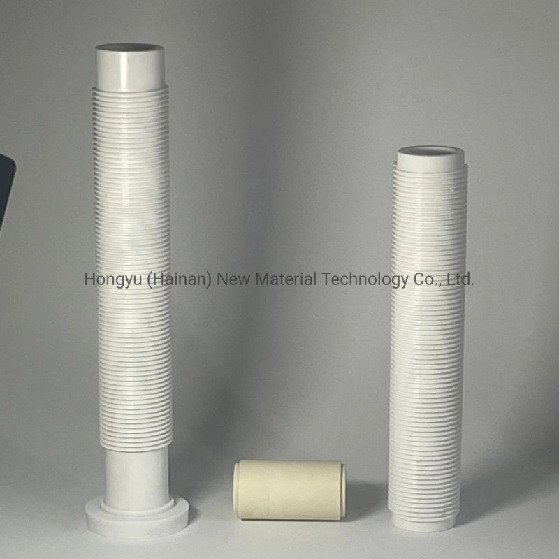 1600 Degree High Temperature Spiral Anti-Static Glazing Ceramic Alumina Cylindrical Tubes