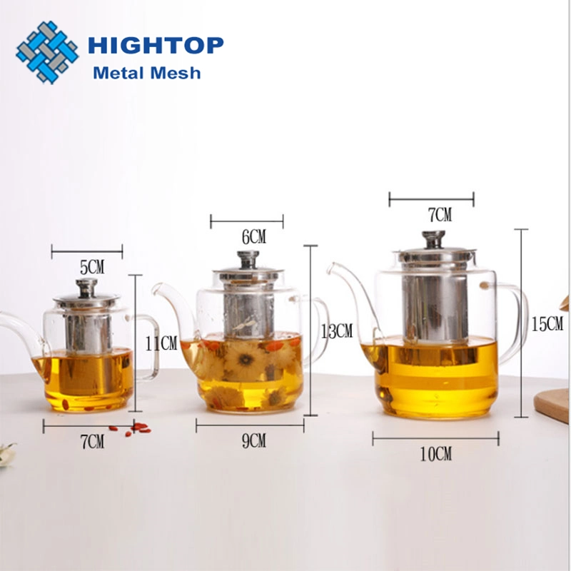 Customize Anti-Spill Double Wall High Borosilicate Glass Tea Pot Set with Filter