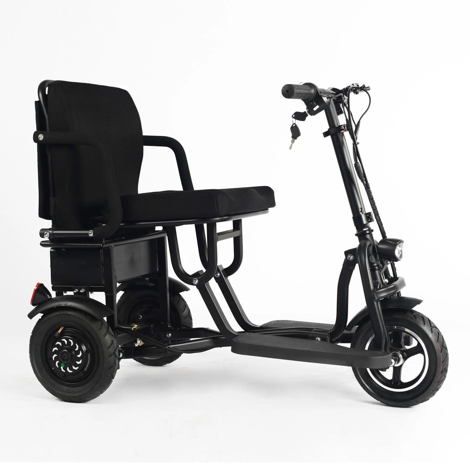 Портативный складной электрический велосипедный скутер на 3 колеса с сиденьем для Инвалидов