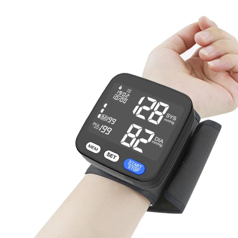 الصفحة الرئيسية استخدام الطب الإلكترونية الفيجوموميتر متر بي آلة السعر المعصم شاهد شاشة مراقبة ضغط الدم