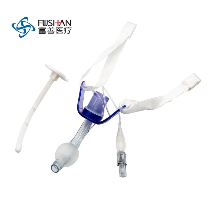 Medical Disposable PVC Tracheostomy (Trach) tubo Cuffed uncuffed Airway Management Tubos traqueales con cánula interior ID 6,0mm