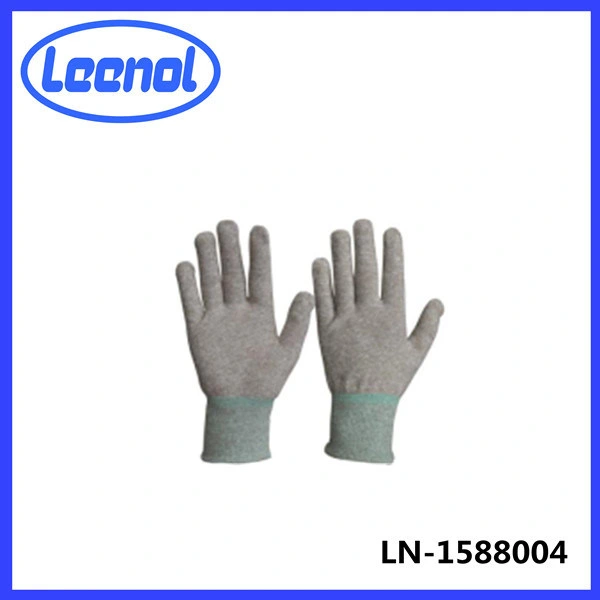 Leenol- Anti Static Gloves Top Fit Fingertip Carbon Fibers PU Coated Industrial ESD Safety Work Gloves