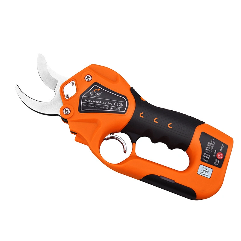 20mm 4ah Electric Pruning Shears for Trees Cordless Hand Operated Pruner with Lithium Battery Garden Branch Scissors