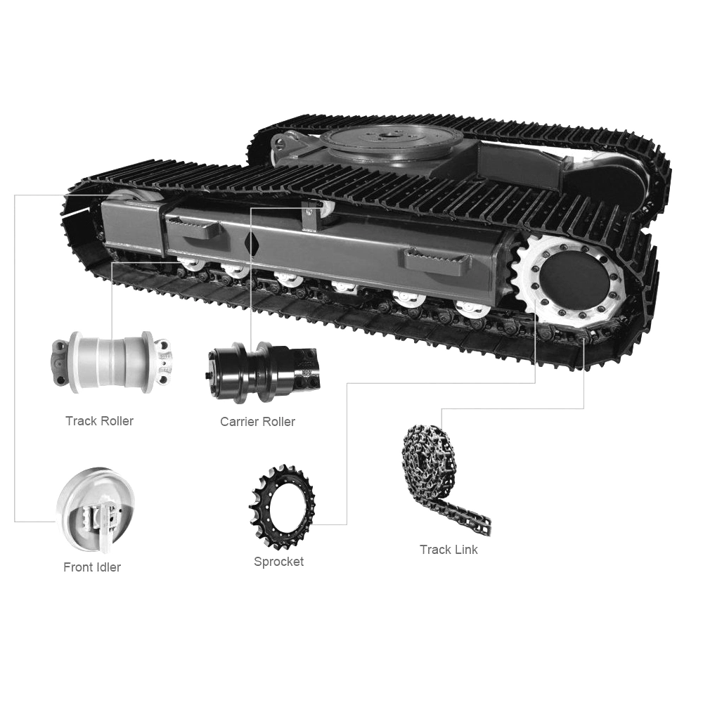 Rsbm Mini Excavator Construction Rubber Track Pads Undercarriage Spare Parts Track Link Chain Assy Undercarriage Parts