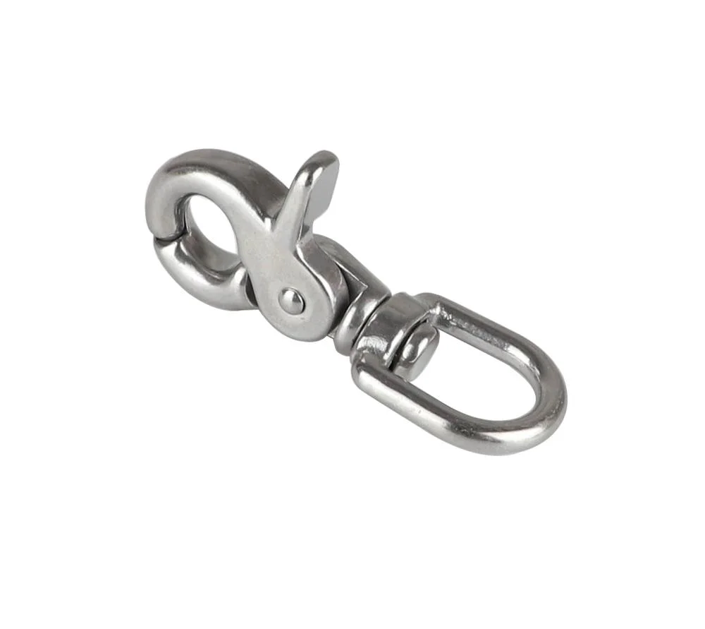 Newest Sale Precision Manufactured Stainless Steel Marine Hardware Wire Rope Fittings Precision Casting Trigger Swivel Snap Hook