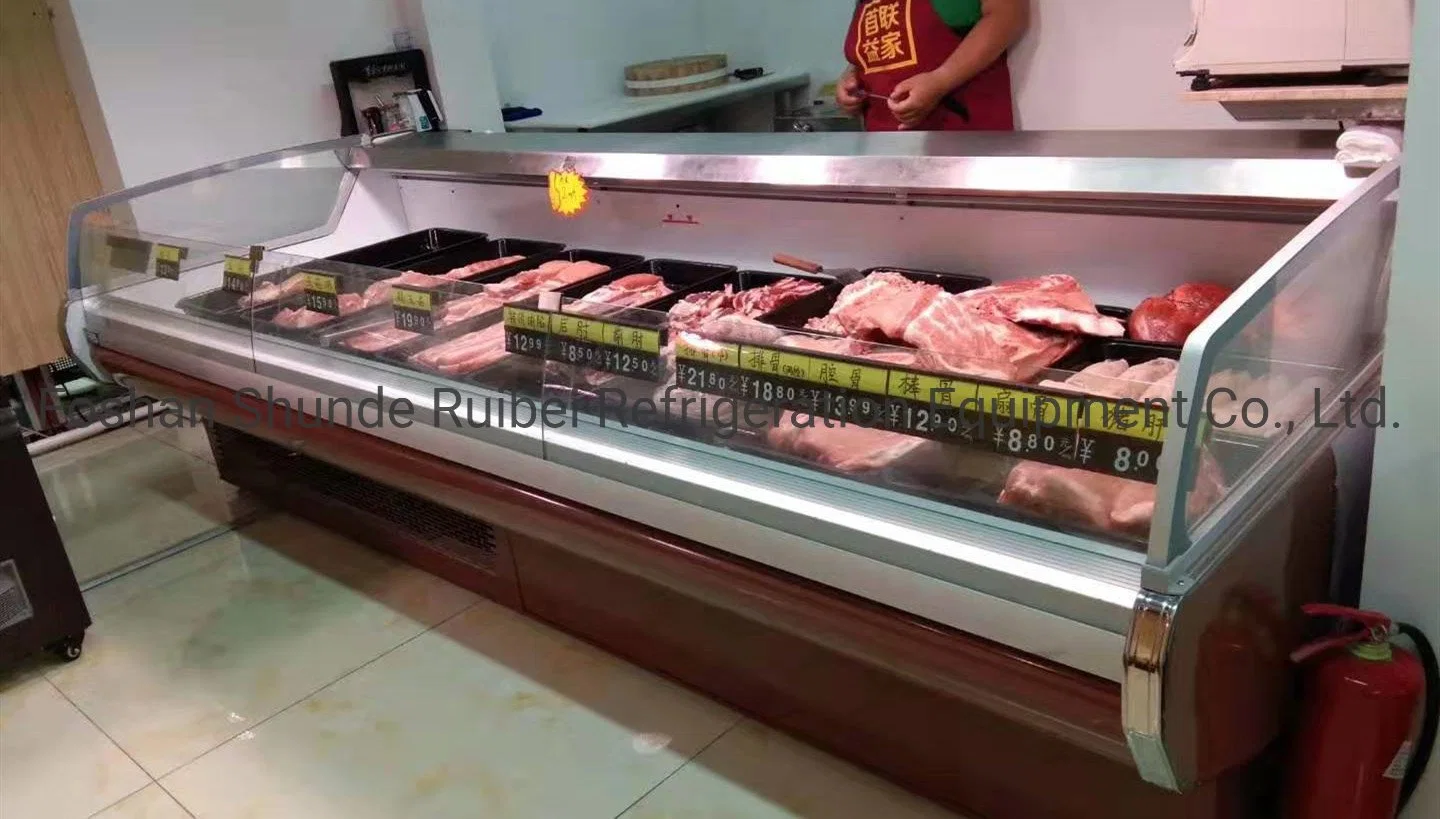 Offenes Fleisch Kühlvitrine für Supermarkt/Metzger