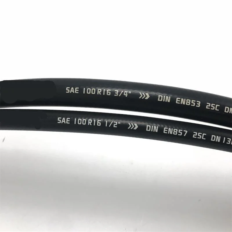 High Working Pressure Two High Tensile Steel Wire Braid Hydraulic Hose SAE 100 R16