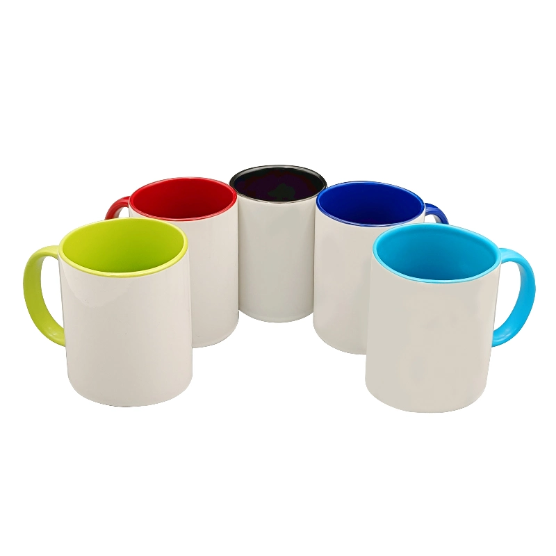 11oz Sublimation Customized Logo White Ceramic Mug Color for Coffee and Beer
