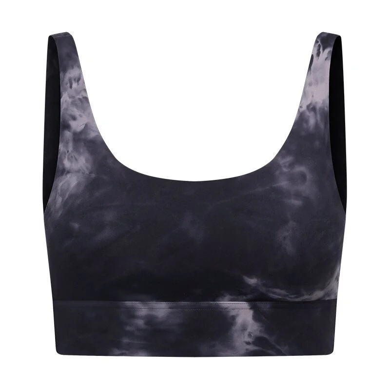 Women Summer Tie Dyeing Padded Yoga Crop Top Sports Bra