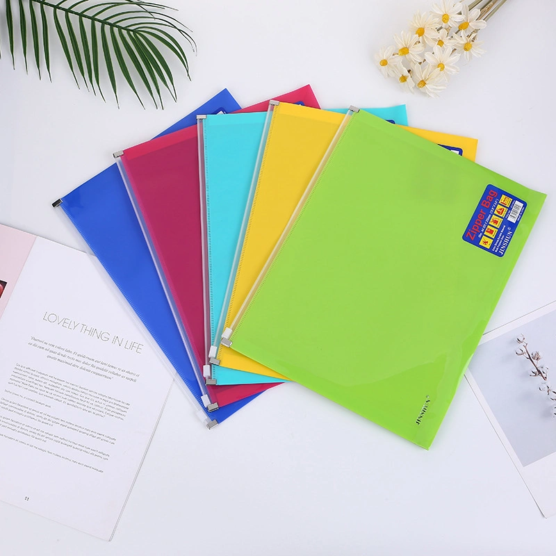 Promotional Colour PVC Stationery Bag Square Zipper Pocket with Custom Size