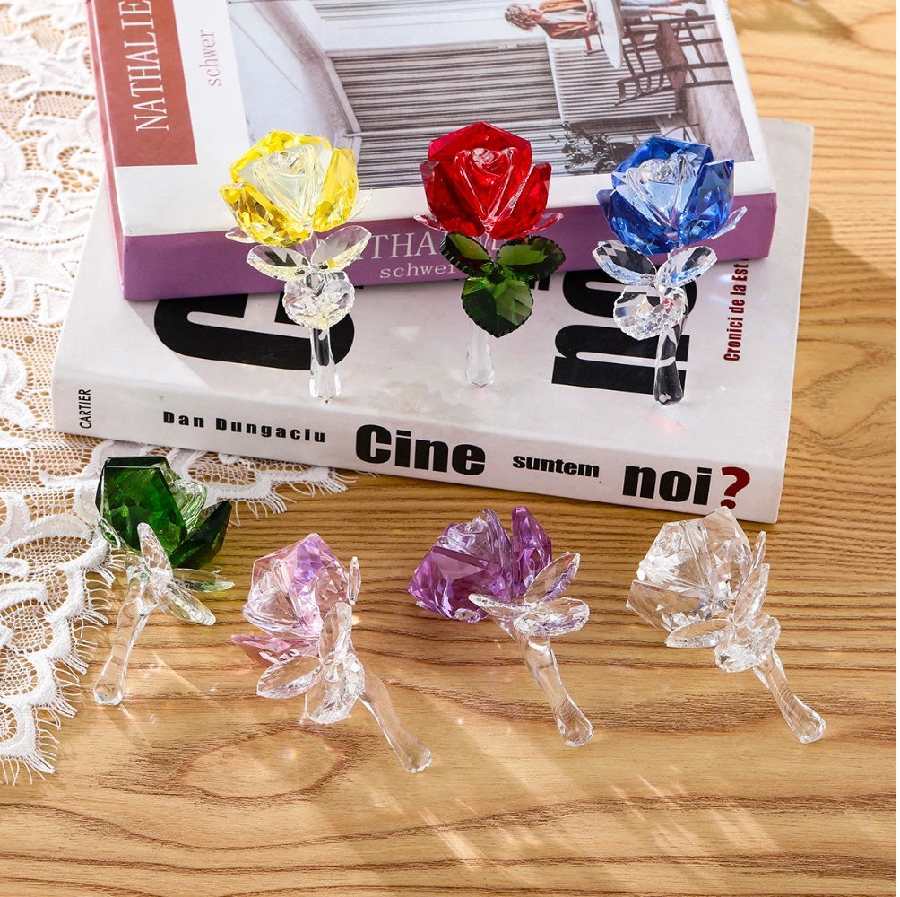 Wholesale/Supplier High quality/High cost performance  New Design Clear Glass Flower Crystals Craft