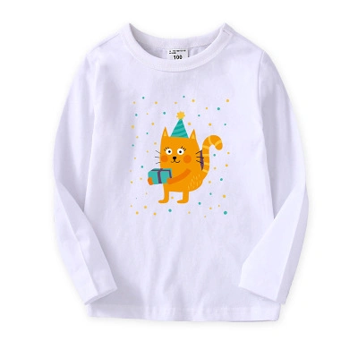 Children Clothes Girls Bottoming Shirt Autumn Baby Kids Cute Floral Print T-Shirt Top for Children Warm Clothes