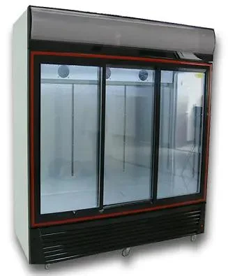 Large Capacity Supermarket Vertical 3 Glass Door Showcase Commercial Display Freezer