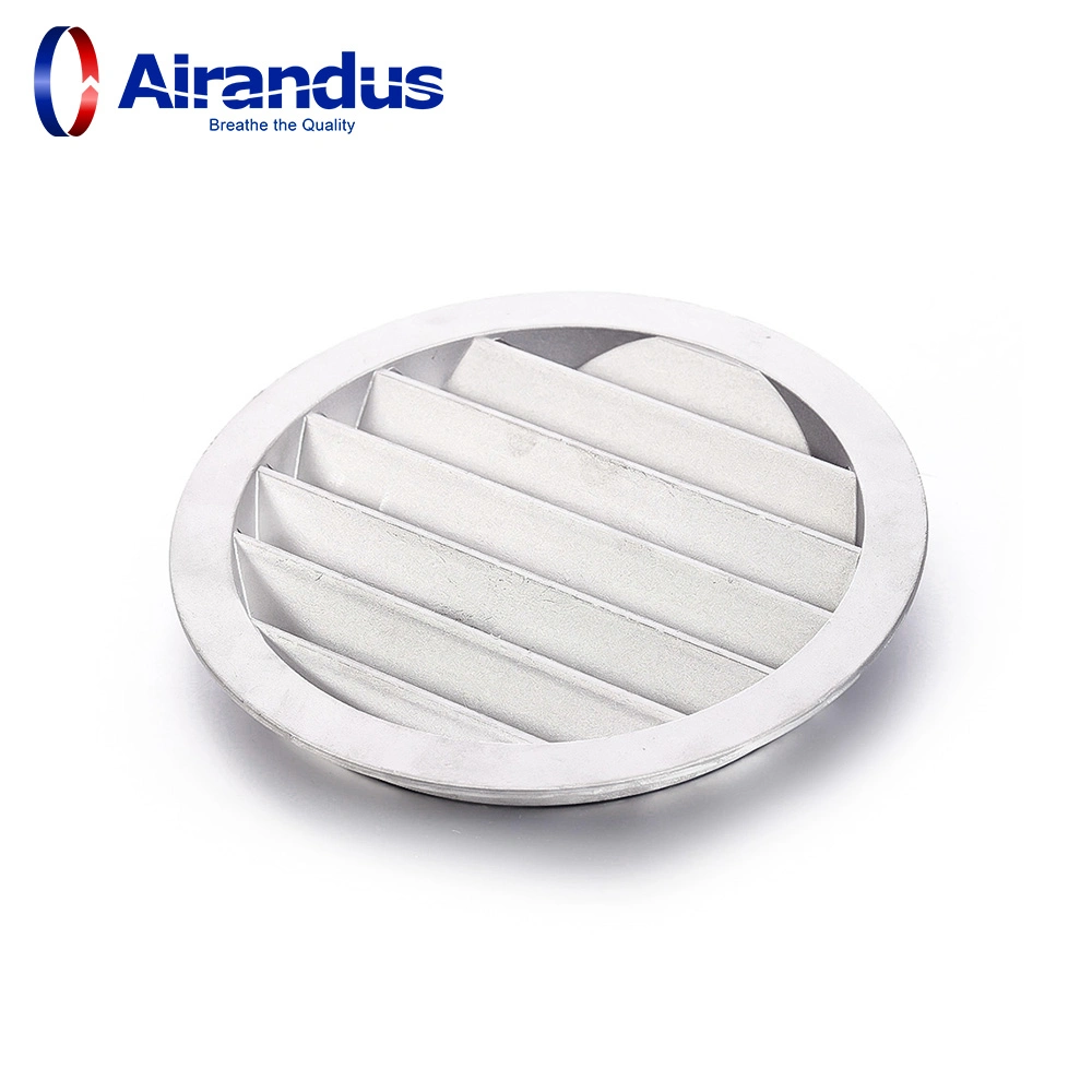 Factory Price Aluminium Outdoor Round Die Cast Vent Louver for HVAC Duct Air Grilles Ceiling Grilles with Steel Mesh