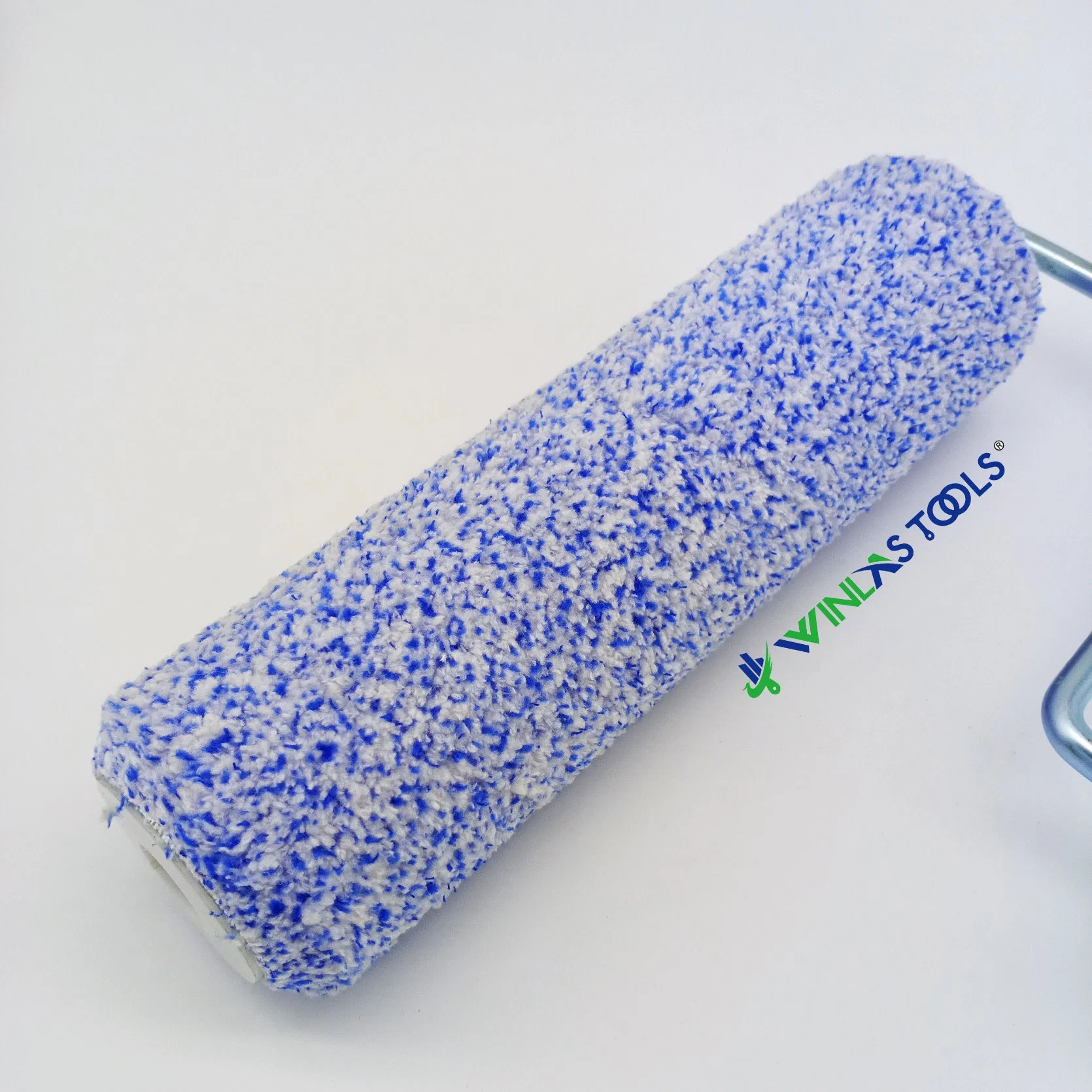 Microfiber Blue White Paint Roller Refill with Handle