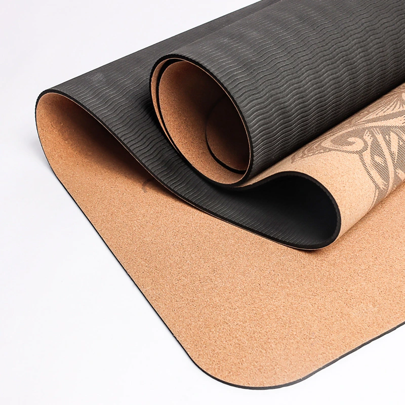 Customizable Size Natural Eco-Friendly Innocuous Skidproof Cork Yoga Mat