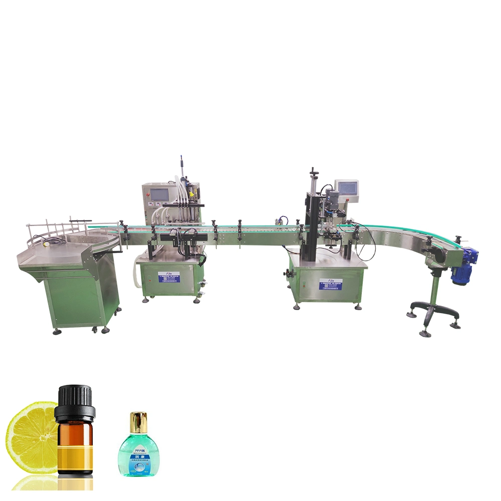 Al-Sj-Gzj Full Automatic Perfume Eye Dropper Sprayer Vial Small Liquid Glass Plastic Bottle Filling Capping Labeling Machine