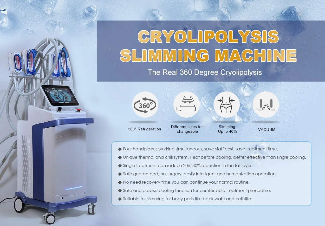La congelación de la grasa de la máquina Cryolipolysis Salón de belleza equipo