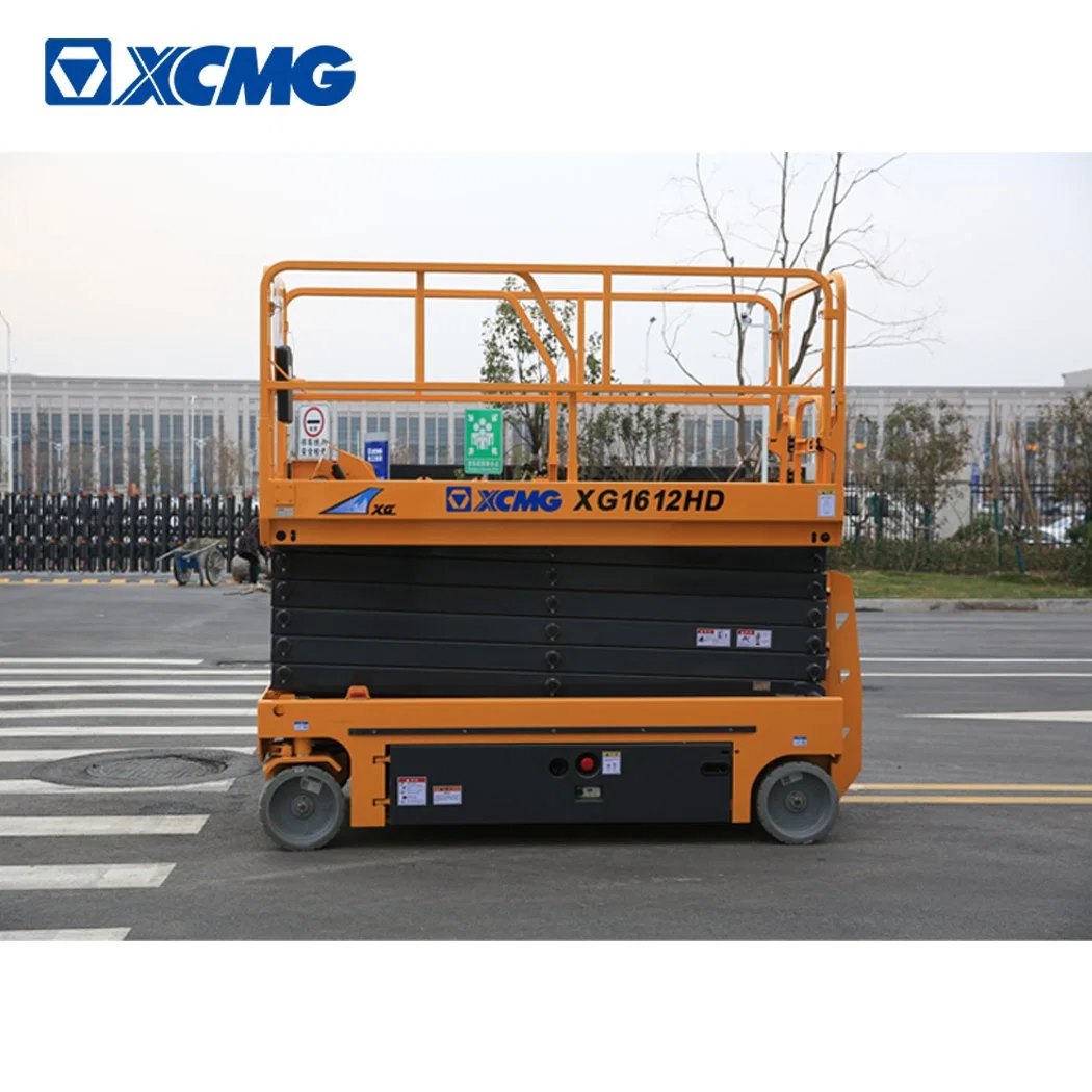 XCMG Jornal elevador de tesoura Xg1612HD China 16m novo móvel hidráulico elevador de tesoura preço