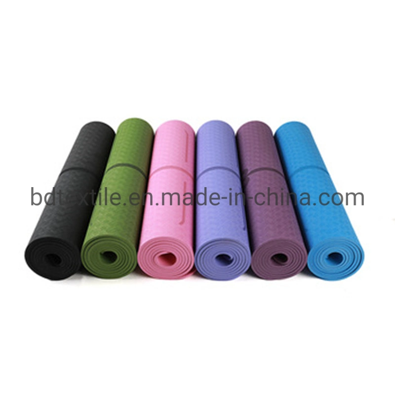 Anti-Skid Sports Fitness Yoga Mat 3mm-15mm Thick PVC Yoga Mat for Exercise, Yoga and Pilates Gymnastics Mat