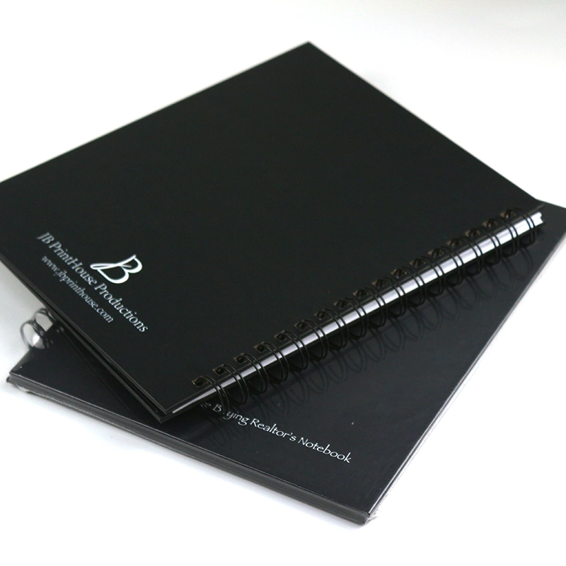 Spiral Binding Black Hardcover Exercise Notebook