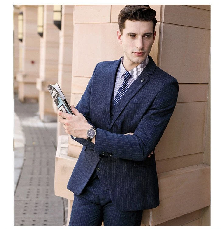 OEM Men&prime; S Business Stripe Suit, Professional Suit, Bridegroom&prime; S Dress Suit