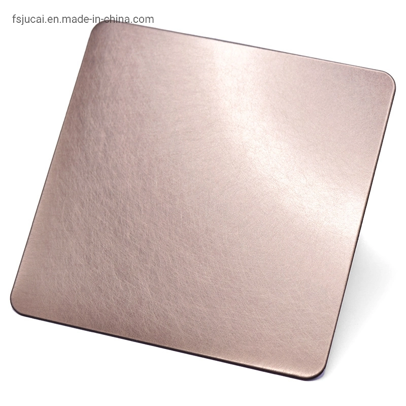 Customize Gold Color Brush Finish Stainless Steel Sheet