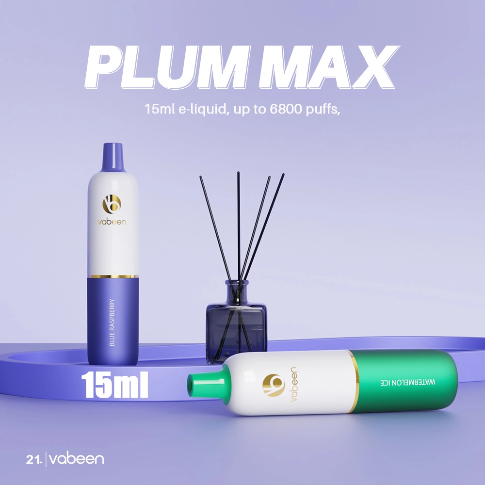 L'ODM Vape Pen 6800 inhalations Vabeen Max E-cigarettes de 5 % ou 2 % de la bobine de maillage de la nicotine Ce certificat RoHS FCC