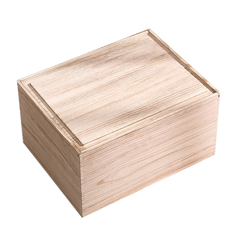 Factory Price Eco-Friendly Wooden/Wood Box with Sliding Lid for Tea/Toy/Candy/Coffee/Sugar Storage/Packaging