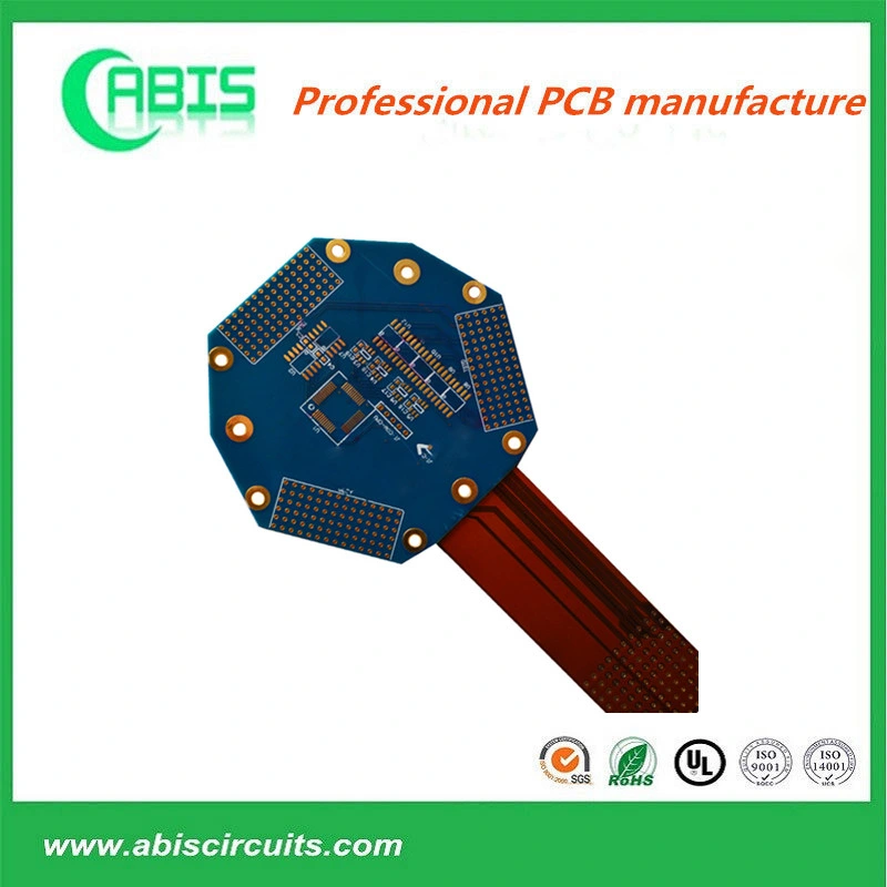 Rigid-Flex PCB Printed Circuit Board Made of Fr4 and Polyimide for LCD Display