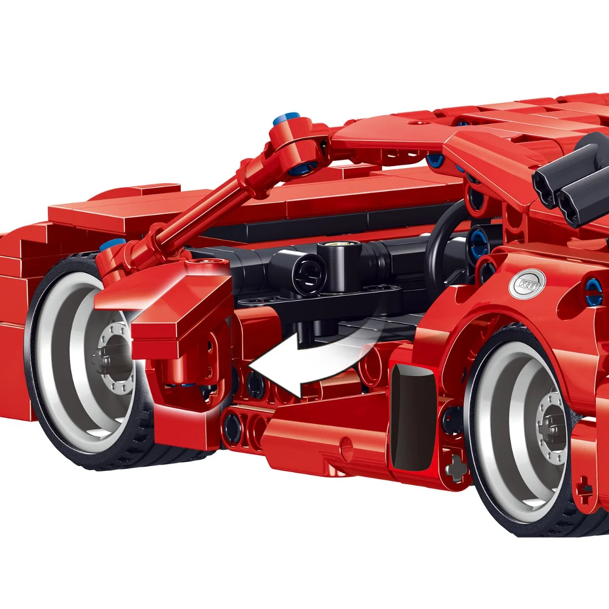 Building Blocks Racing Car ABS Plastic Vehicle Toys Bricks for Boy Kids