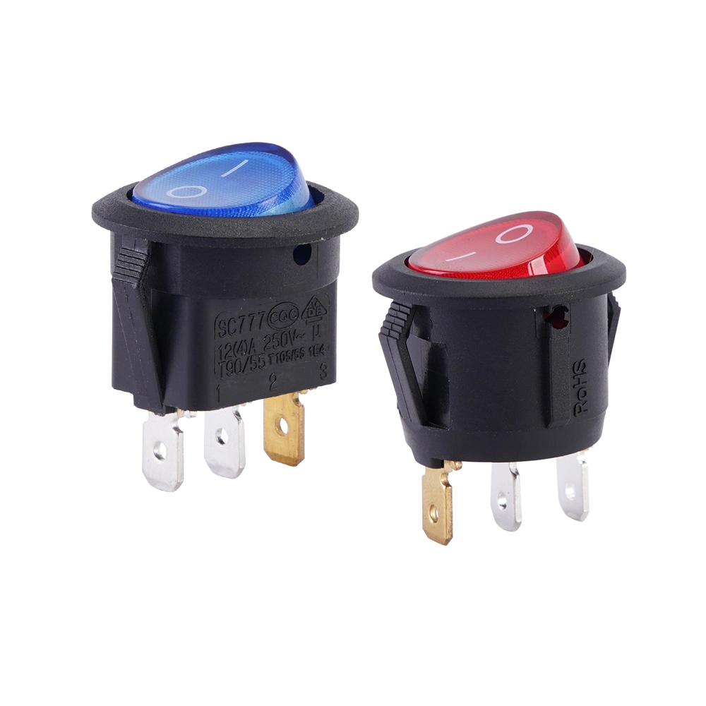 Button Color Customized Round Shape with Lamp Rocker Switch Sc777 Marine Switch