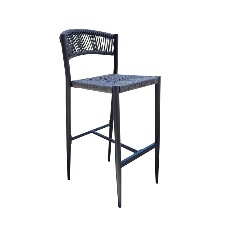 Modern Industrial Style Metal Aluminum Outdoor Cafe Dining Set Chair