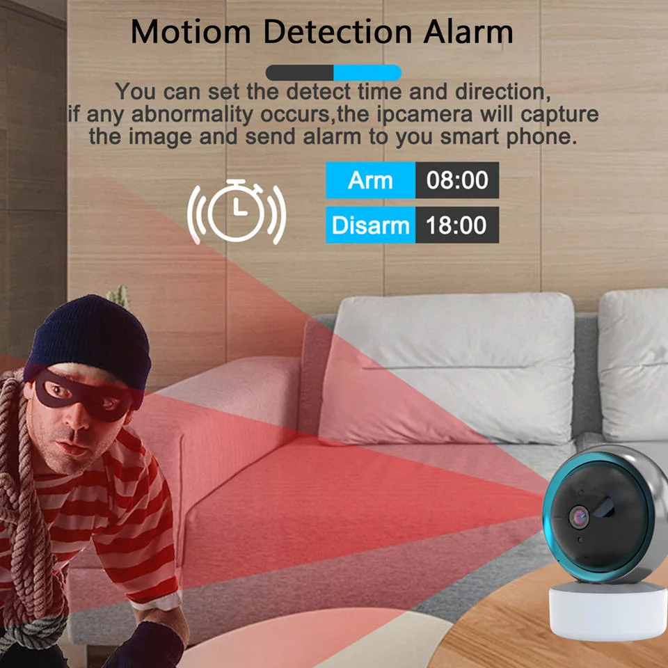 1080P HD Tuya Smart Mini WiFi Automatic Night Vision Video Surveillance Baby Monitor Home Security Camera System Wireless