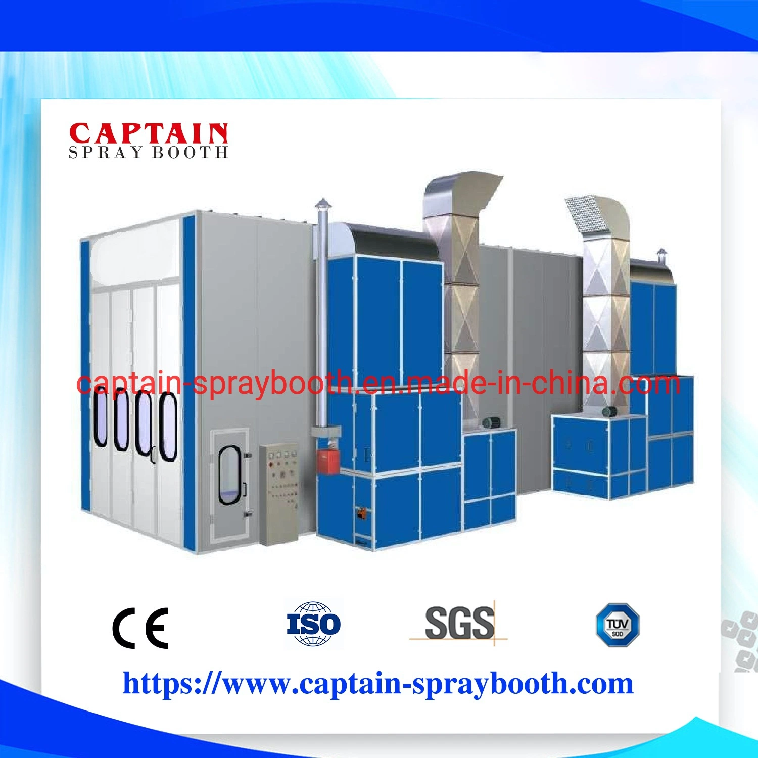 Customized Large Spray Booth Industrial Coating Equipment