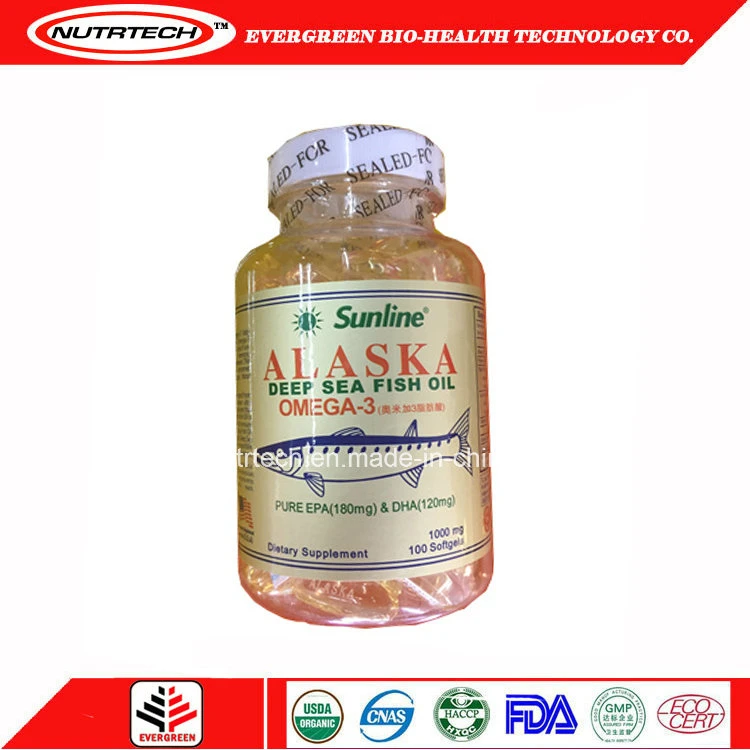 L'Alaska Fish Huile Softgel Capsules Omega 3 Huile de poisson avec des prix de gros