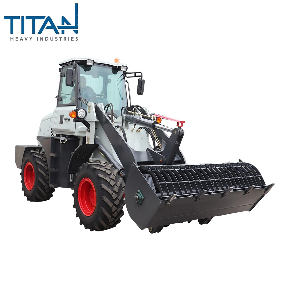 A Titan novo TL20 2000kg de marcação de origem hidráulica agrícola Mini pequena máquina carregadora de rodas articulada